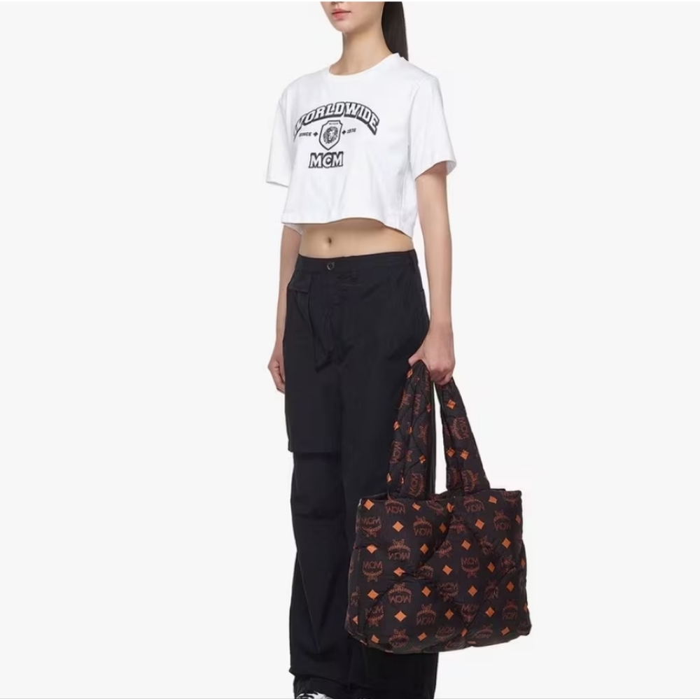 MCM Munchen Monogram Puffer Tote-Large-NWT